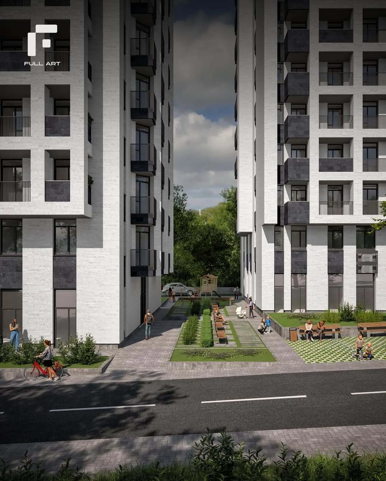 Residential buldings on Leningradyan